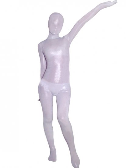 Cheap White Velvet Unisex Zentai Suit - Click Image to Close