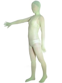 Cheap Spring Green Velvet Unisex Zentai Suit