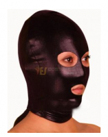 Cheap Shiny Metallic Black Mask with Eye and Mouth Openings