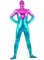 Cheap Purple & Blue Shiny Metallic Unisex Zentai Suit