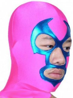 Cheap Rose And Blue Open Eye Spandex Hood