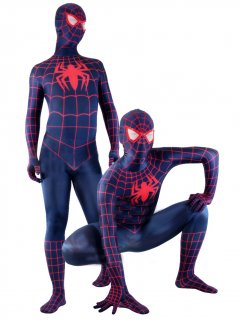 Cheap Lycra Spandex Deep Blue Spiderman Costume outfit zentai wi