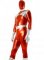 Cheap Red & Silver Shiny Metallic Unisex Zentai Suit