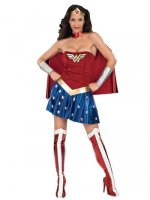 Cheap Wonder Woman Diana Lycra Shiny Metallic Super Hero Costume