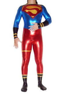 Cheap Shiny PVC Comics Superman Catsuit without Cape