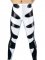 Cheap White & Black Pattern Shiny Metallic Wrestling Bottom