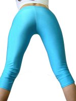 Cheap Blue Lycra Sexy Cropped Trousers