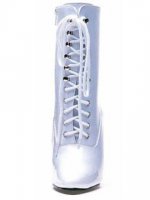 Cheap White 47/10'' High Heel Patent Leather Sexy Boots