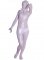 Cheap White Transparent Velvet Unisex Zentai Suit