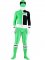 Cheap Green with Black Lycra Spandex Unisex Zentai Suit