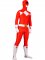 Cheap Red & White Lycra Spandex Unisex Zentai