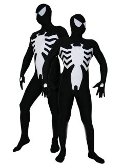 Cheap Black Lycra Spandex Spiderman Zentai Costume