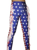 Cheap Purple And Red Star Lycra Spandex Pants