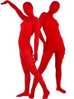 Cheap Flame Red Velvet Unisex Zentai Suit