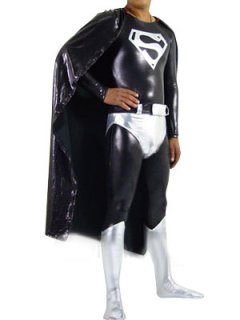 Cheap Dark Ultraman Shiny Metallic Super Hero Costume