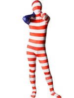 Cheap Pattern Of American Flag Unisex Lycra Zentai Suit