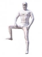 Cheap White Lycra Spandex Unisex Spiderman Costume Suit Outfit Z