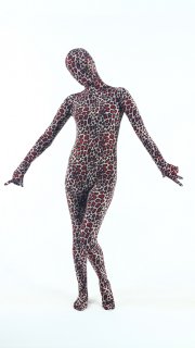 Cheap Red Leopard Lycra Zentai Suit