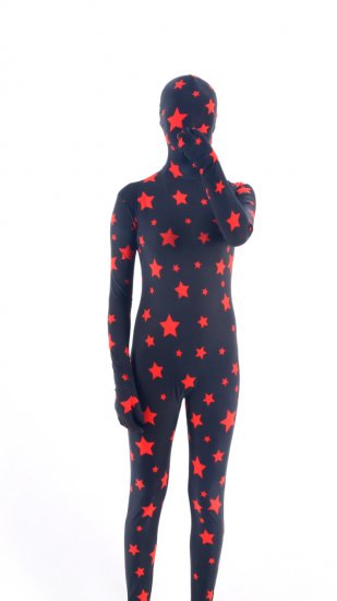 Cheap Quality Red Star Spandex Lycra Unisex Breathable Zentai - Click Image to Close