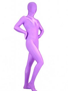 Cheap Violet Lycra Unisex Zentai Suit