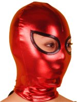 Cheap Red And Black Open Eye Shiny Metallic Hood