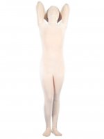 Cheap White Velour Unisex Zentai Suit