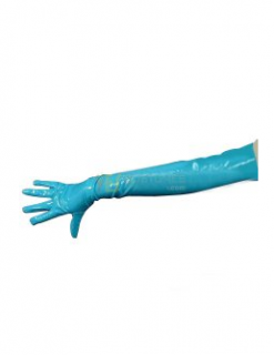 Cheap PVC Navy Blue Shoulder Length Gloves