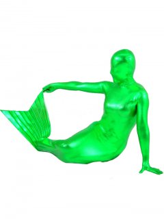 Cheap Green Shiny Metallic Mermaid Suit