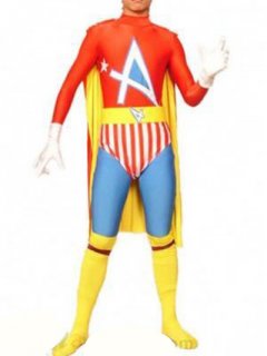 Cheap Multicolor Lycra Spandex Super Hero Catsuit