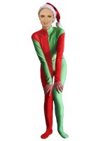 Cheap Red and Green Christmas Zentai Suit