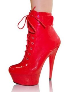 Cheap Red 59/10'' High Heel 1 4/5'' Platform Patent Leather Sexy