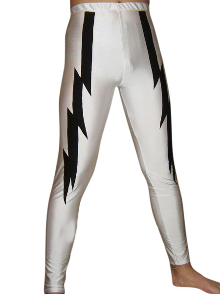 white spandex pants
