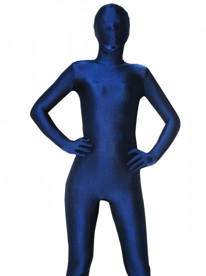 Cheap Deep Blue Lycra Spandex Unisex Zentai Suit - Click Image to Close