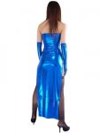 Cheap Blue Shiny Metallic Sexy Dress - Click Image to Close