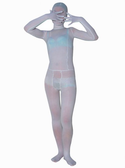 Cheap Silver Gray Velvet Unisex Zentai Suit - Click Image to Close