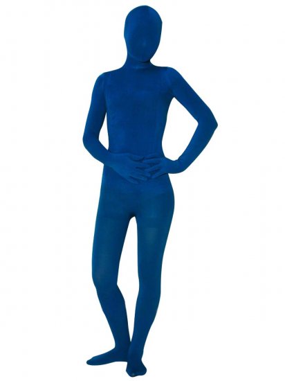 Cheap Navy Blue Velvet Unisex Zentai Suit - Click Image to Close