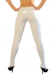 Cheap White Shiny Metallic Sexy Trousers - Click Image to Close