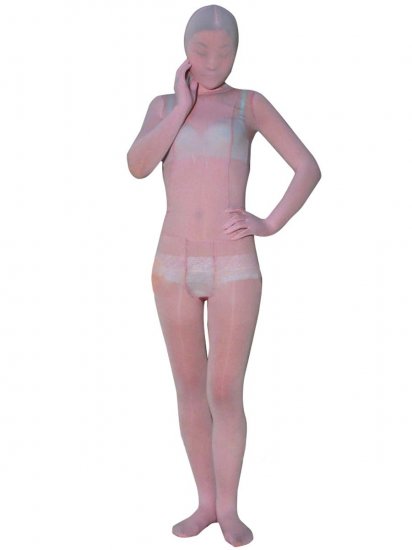 Cheap Light Pink Velvet Unisex Zentai Suit - Click Image to Close