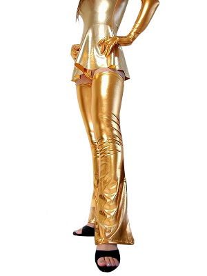 Cheap Gold Shiny Metallic Sexy Pants - Click Image to Close