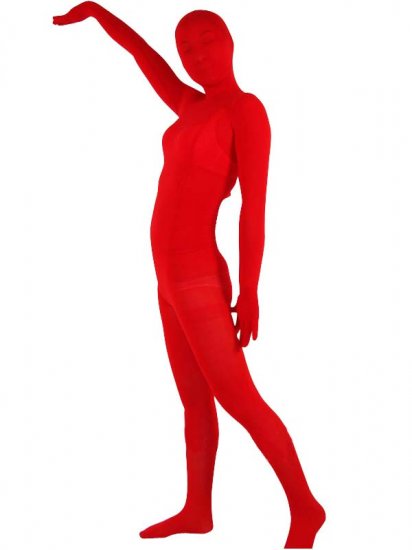 Cheap Flame Red Velvet Unisex Zentai Suit - Click Image to Close
