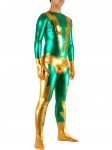 Cheap Green & Golden Shiny Metallic Zentai Suit - Click Image to Close