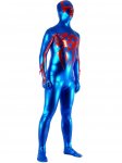 Cheap Blue& Red Shiny Metallic Zentai Suit - Click Image to Close