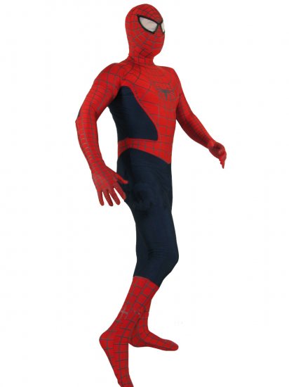 Cheap Lycra Spandex Unisex Red Spiderman Costume outfit Zentai - Click Image to Close