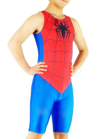 Cheap Half Length Lycra Spandex Spiderman Costume - Click Image to Close